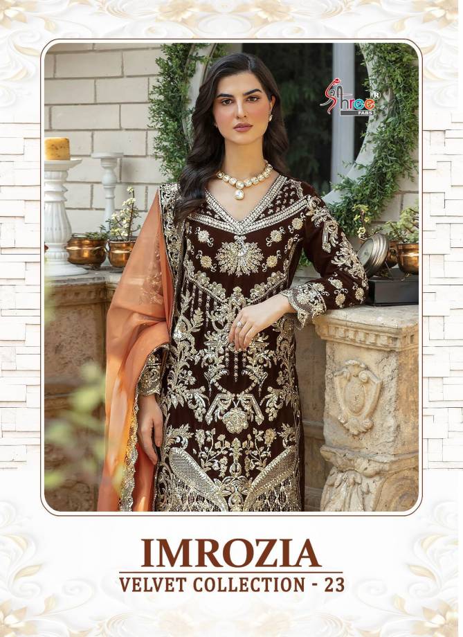 Imrozia Velvet Designer Pakistani Suits Catalog 